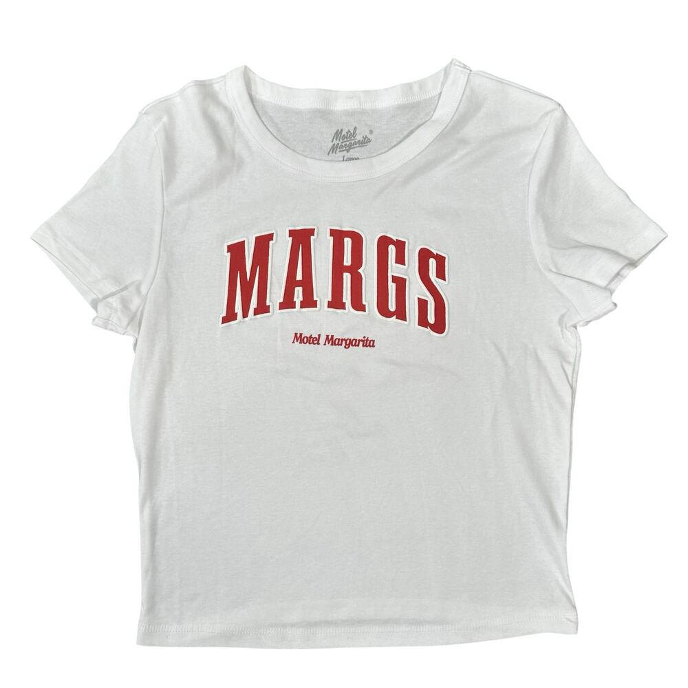 Motel Margarita Women's Margs White T Shirt Size L